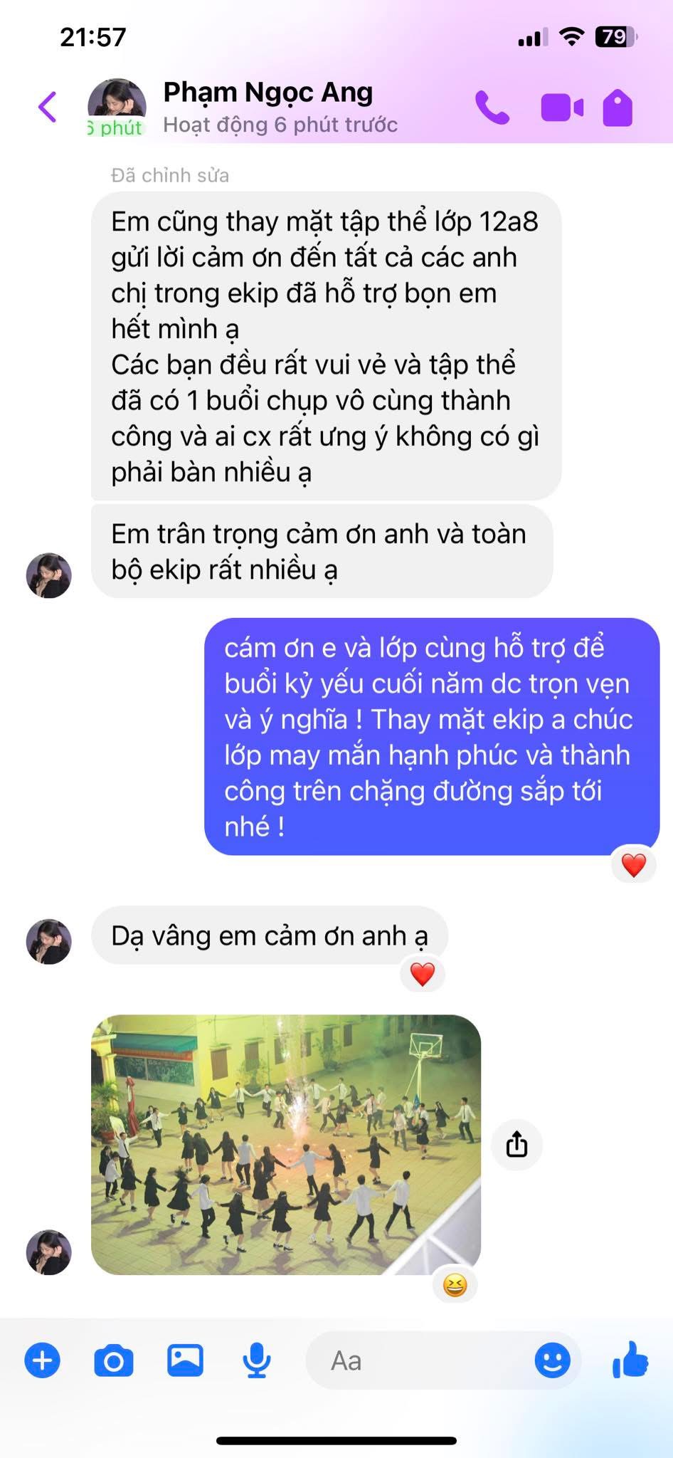 Phản hồi nhận file